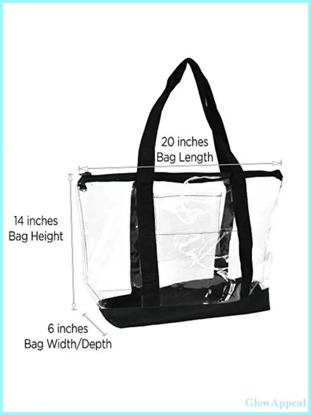 Clear PVC Tote Shoulder Bag Work Shopping Handbag Security Bag Women's